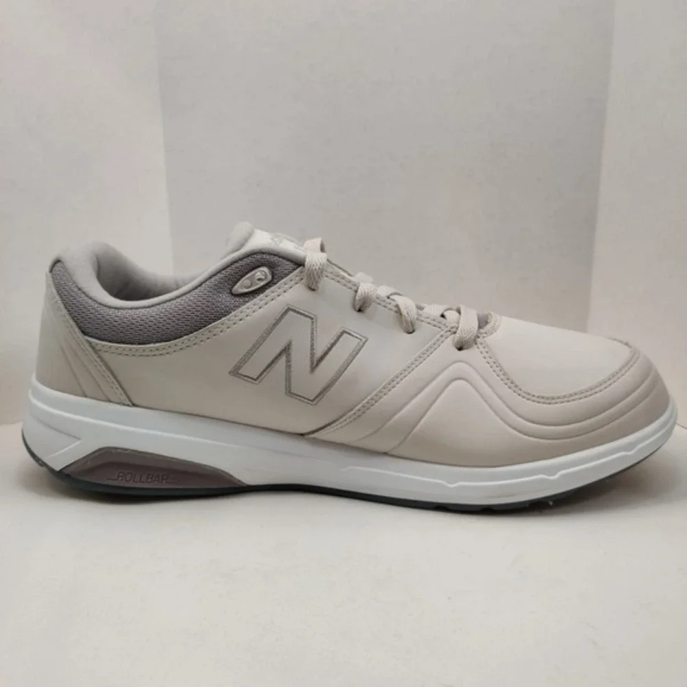 NEW BALANCE 813 White Leather Sneaker Women Sz‎ 12.5 Walking Shoes Comfy ROLLBAR